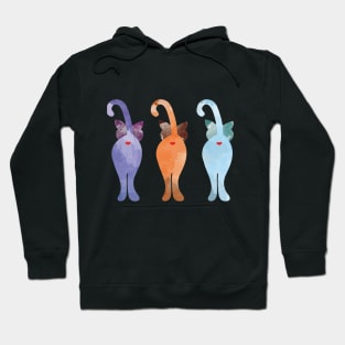 Cat Humorous Water Colour Hoodie